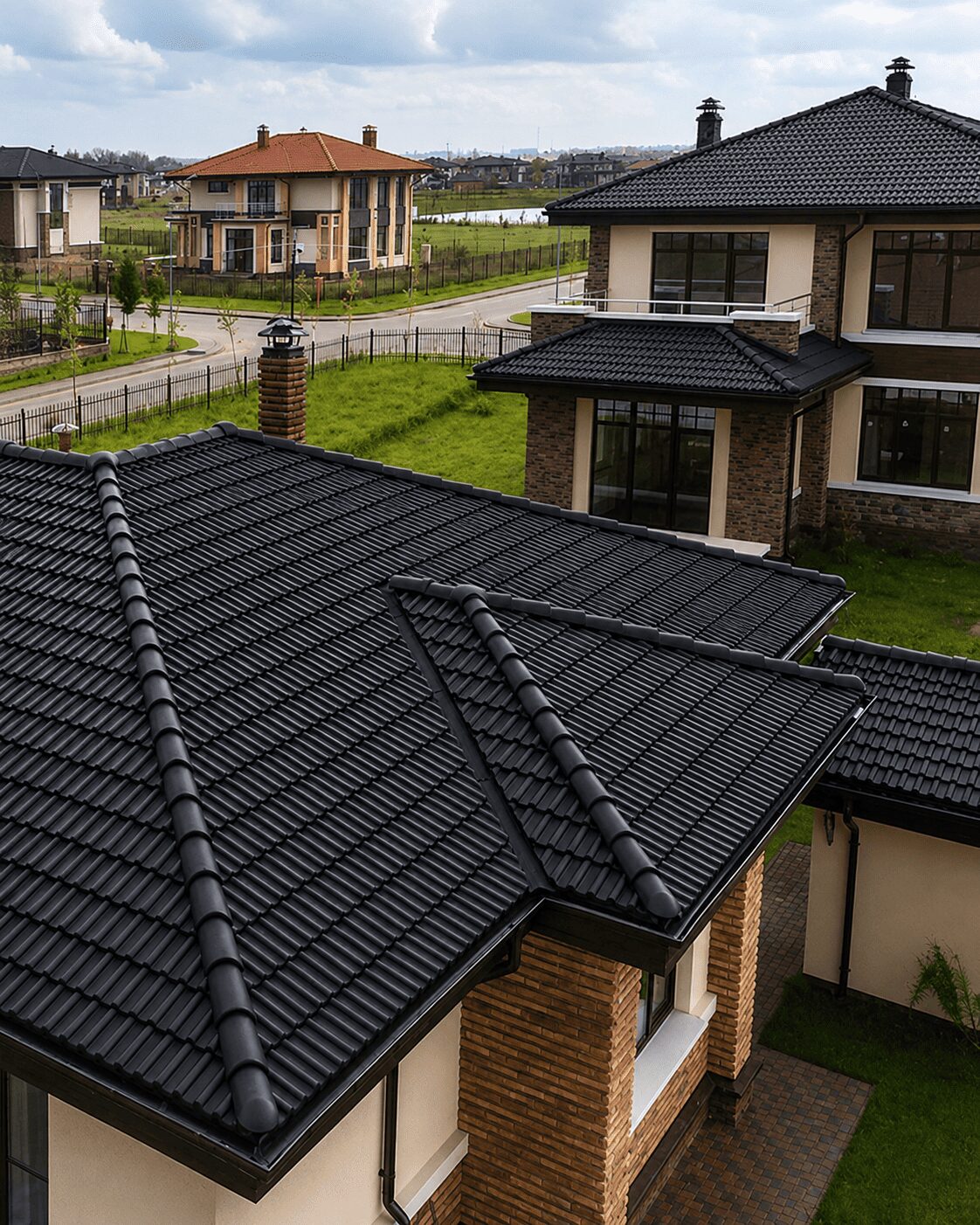 Кровля коттеджа, Репино